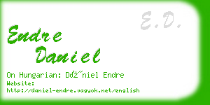 endre daniel business card